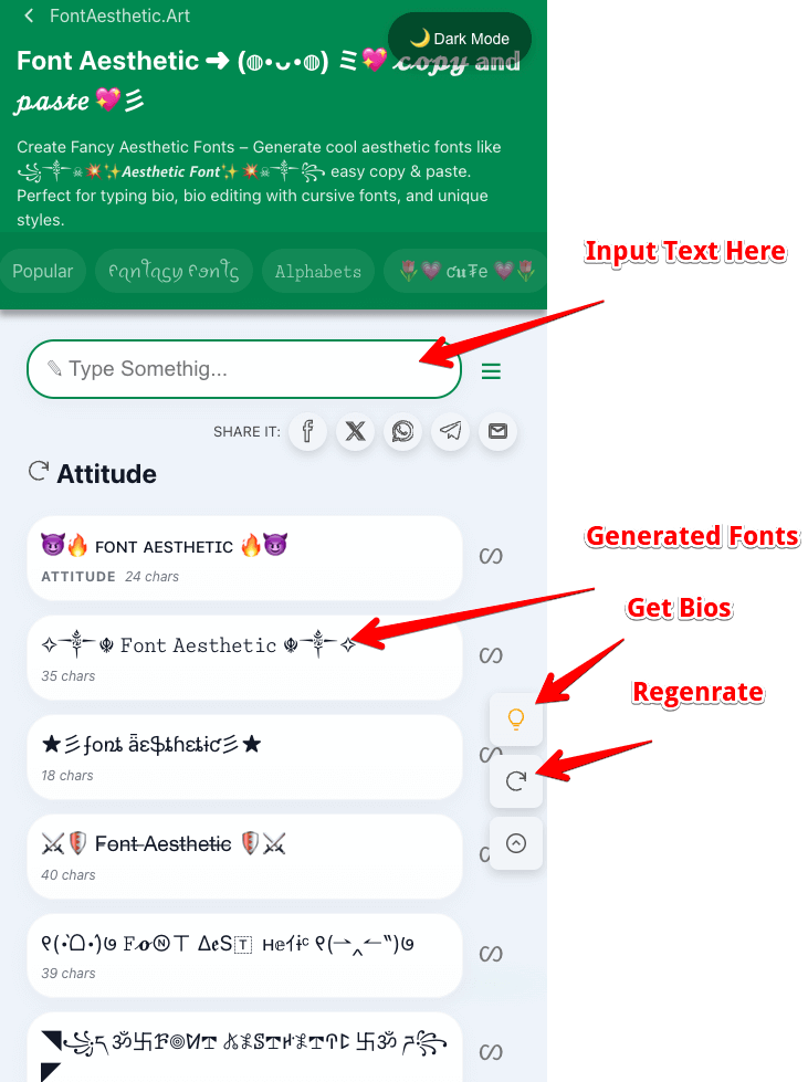 how to use font aesthetic